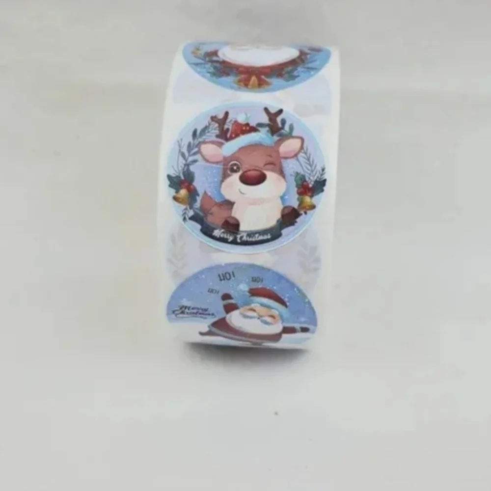 500 Pieces Roll Christmas Sealing Sticker